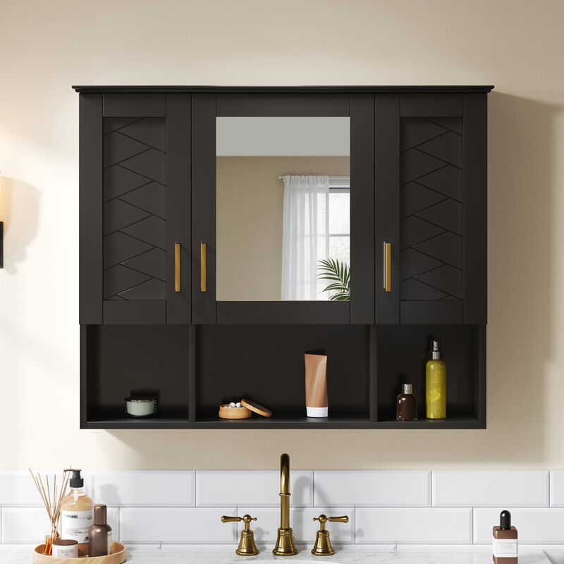ELEMENT ACE Wall Mounted Medicine Cabinet with Adjustable Shelves and Soft Close Doors image number 4