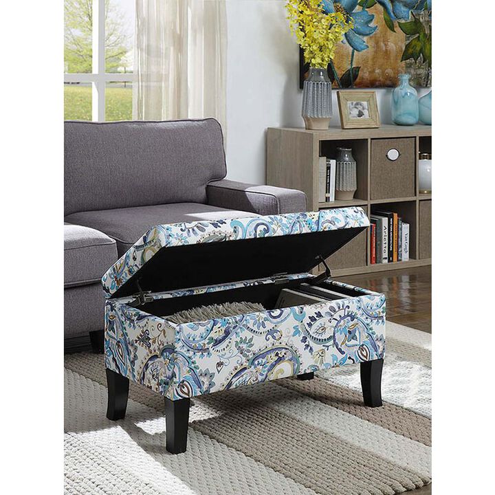 Convience Concept, Inc. Designs4Comfort Winslow Storage Ottoman, Paisley Fabric