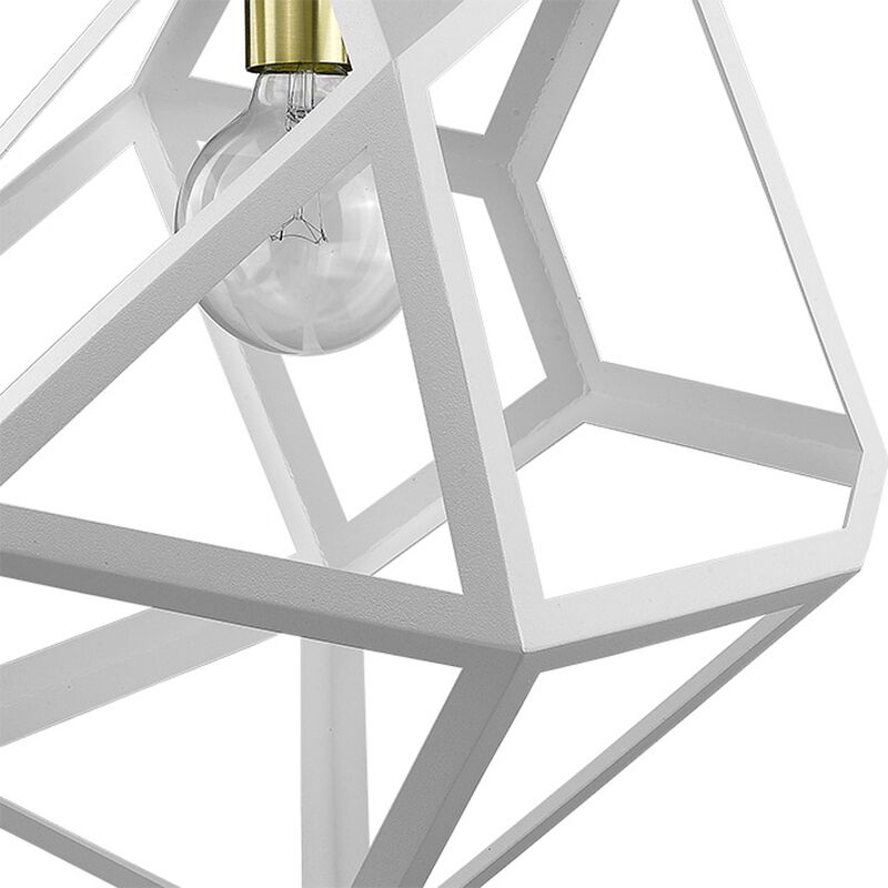 Hivvago Hedron 1-Light White Pendant