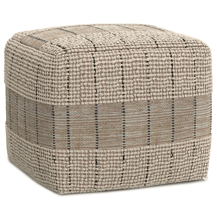 Elmer Square Woven Pouf