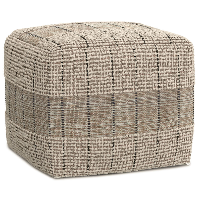 Elmer Square Woven Pouf