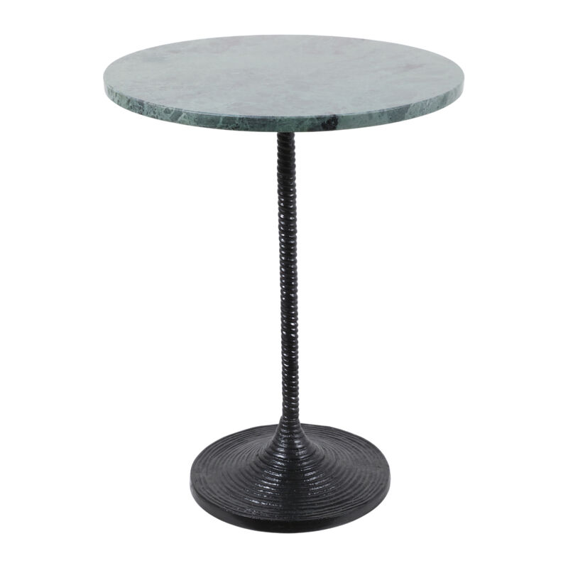 Twisted Accent Table with Green Marble Top image number 2