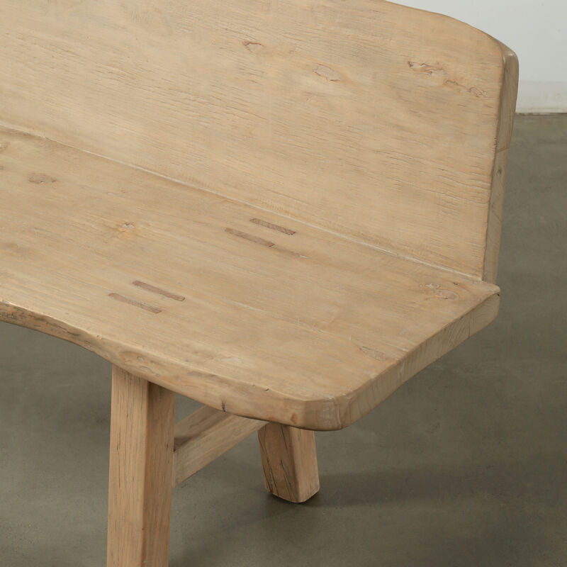 Vintage Elm Entryway Bench in Weathered Natural image number 7