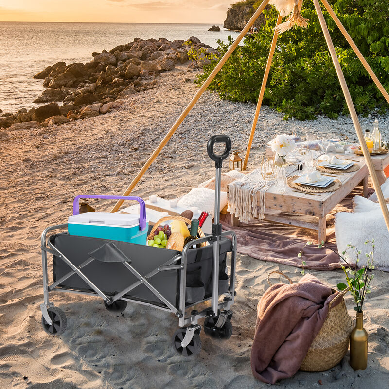 Garden Folding Cart Compact, Collapsible Cart for Convenient Transport of Gardening Tools & Supplies