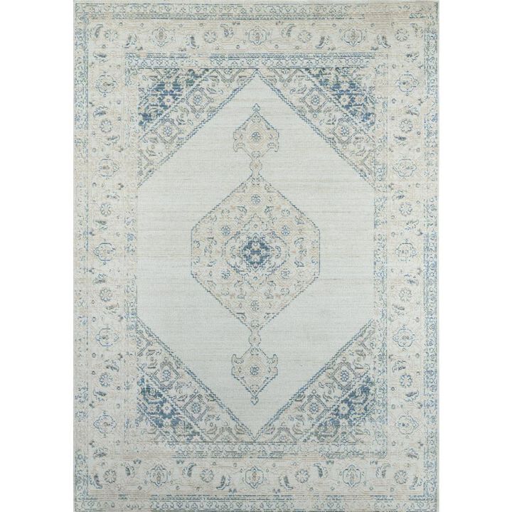 Momeni Traditional Runner Area Rug, Blue,  Runner