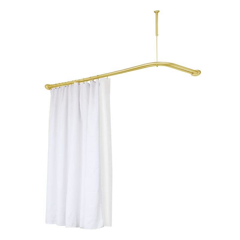 Rustproof Aluminum Double L-Shaped Shower Curtain Rod image number 6