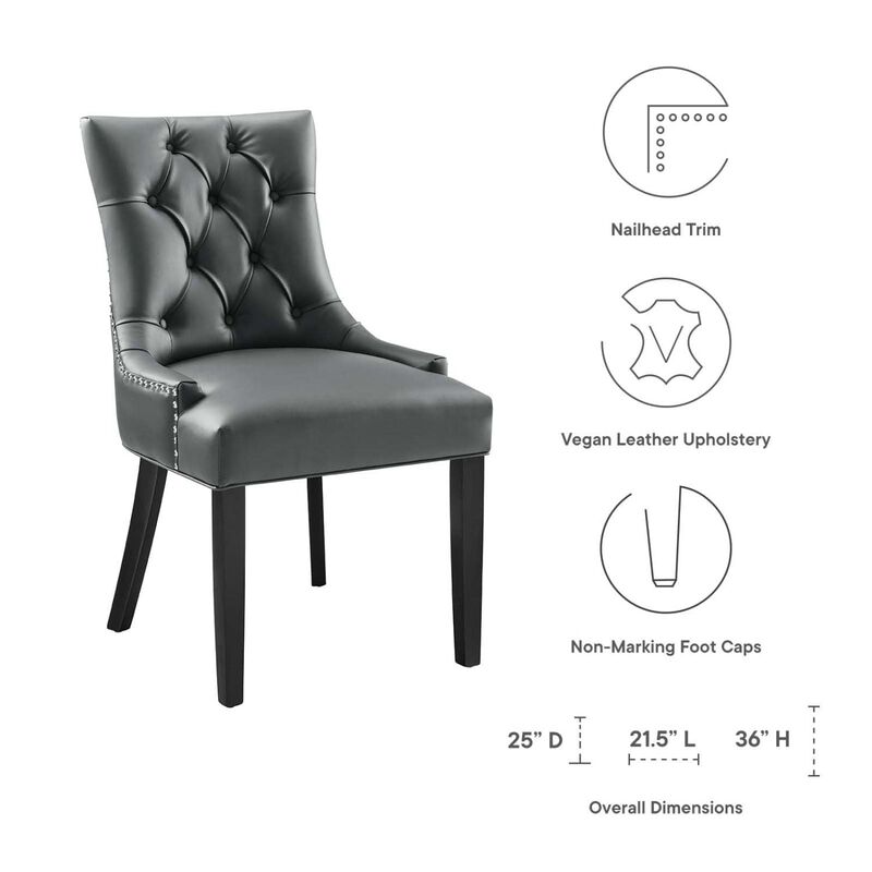 Regent Tufted Vegan Leather Dining Chair image number 8