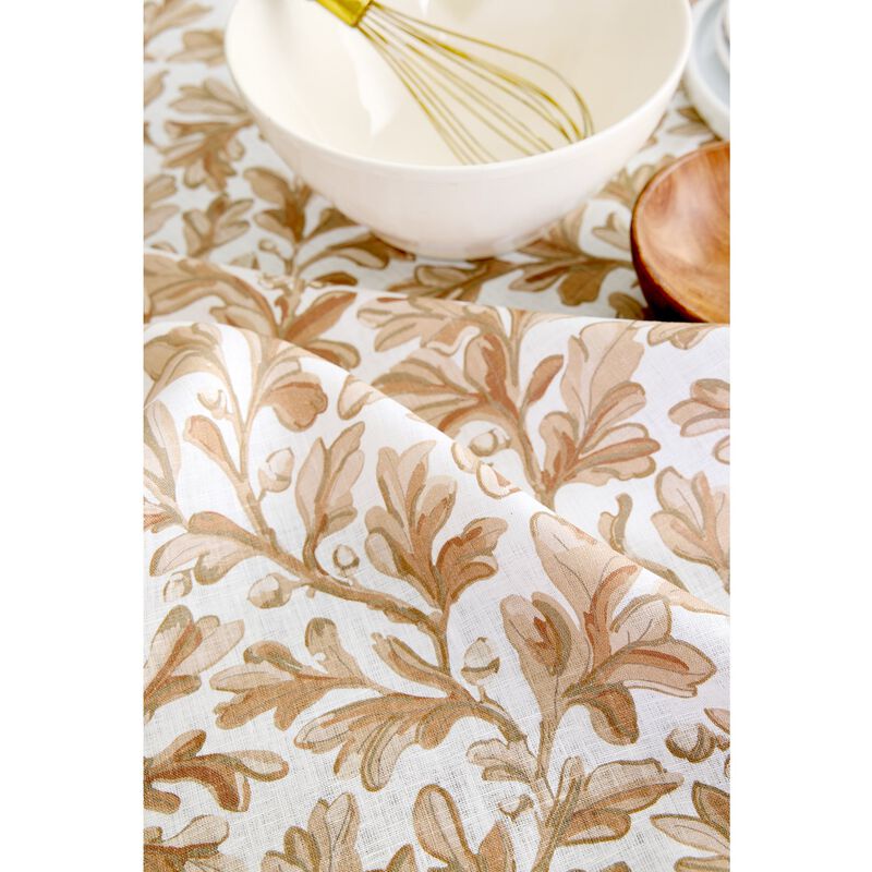 Linen Table Throw - Fallen Leaves