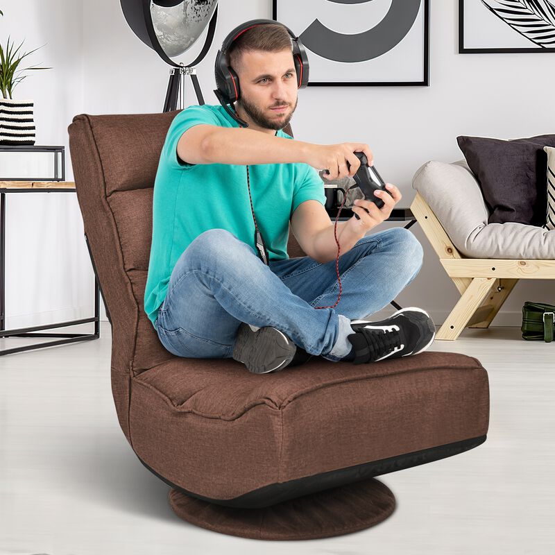 5-Position Folding Floor Gaming Chair
