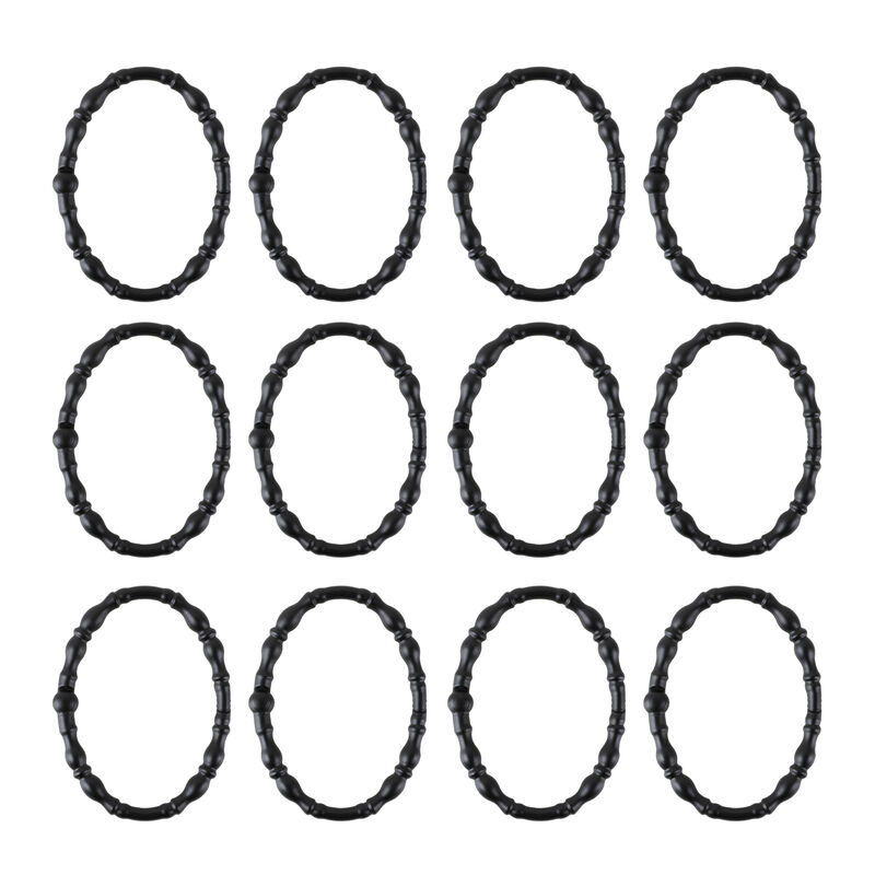 12-Piece Proof Zinc Shower Curtain Hooks with Closed Loop image number 3
