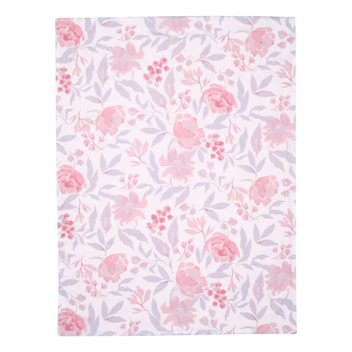 Bedtime Originals Lavender Floral Pink/Purple Soft Fleece Baby Blanket