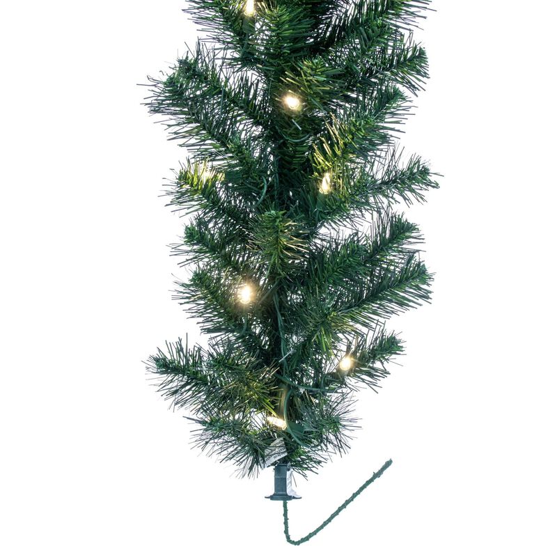 Vickerman 9' Douglas Fir Artificial Christmas Garland - Warm White LED Lights - Faux Fir Christmas Garland - Indoor Outdoor Garland - Reliable and Durable image number 2