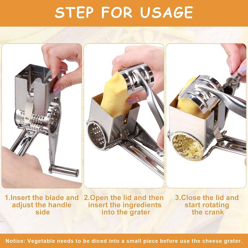 Manual Stainless Steel Cheese Grater image number 6