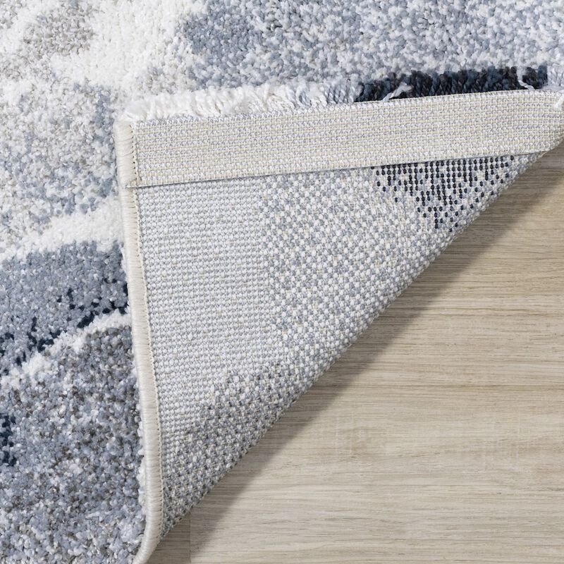 Novelle Home Sakura Grey White Blue Floral Rug, 5'3 x 7'7 image number 6