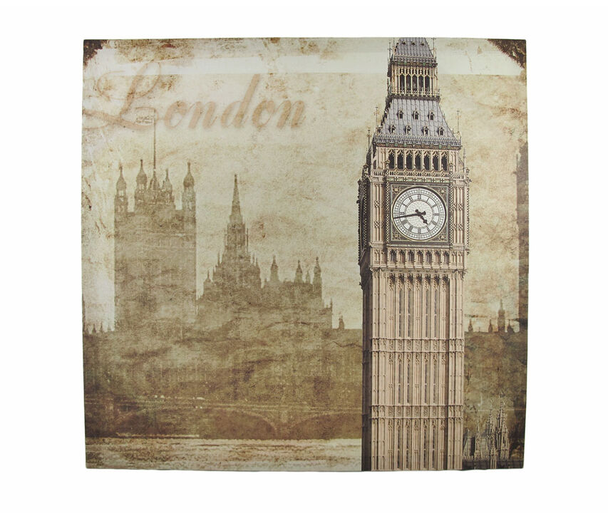 London Houses of Parliament and Big Ben Printed Canvas Wall Hanging