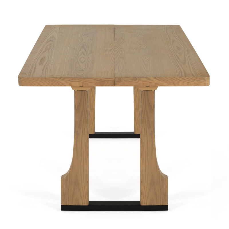 Merax Farmhouse Style Rectangular Dining Table image number 2