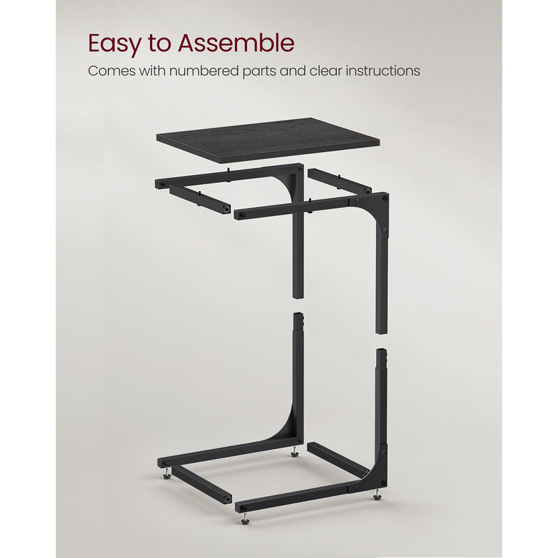 C-Shaped End Table Modern and Space-Saving Design for Easy Access (Set of 2)