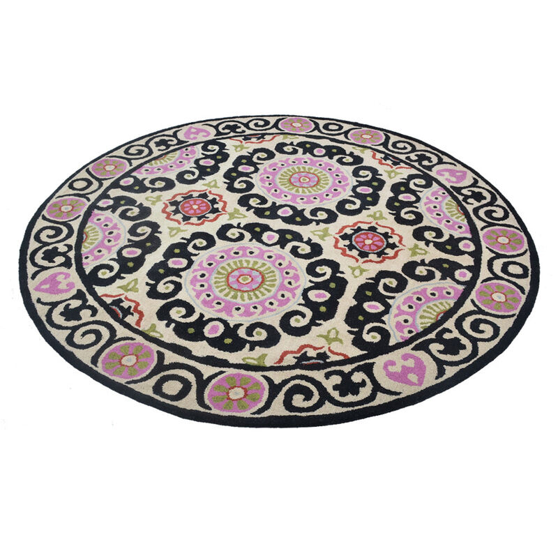 RUGSOTIC CARPETS HAND TUFTED WOOL ECO-FRIENDLY AREA RUGS - Classic Oriental Traditional  Design, High Pile Thick Handmade Anti Skid Area Rugs (K00208) image number 2