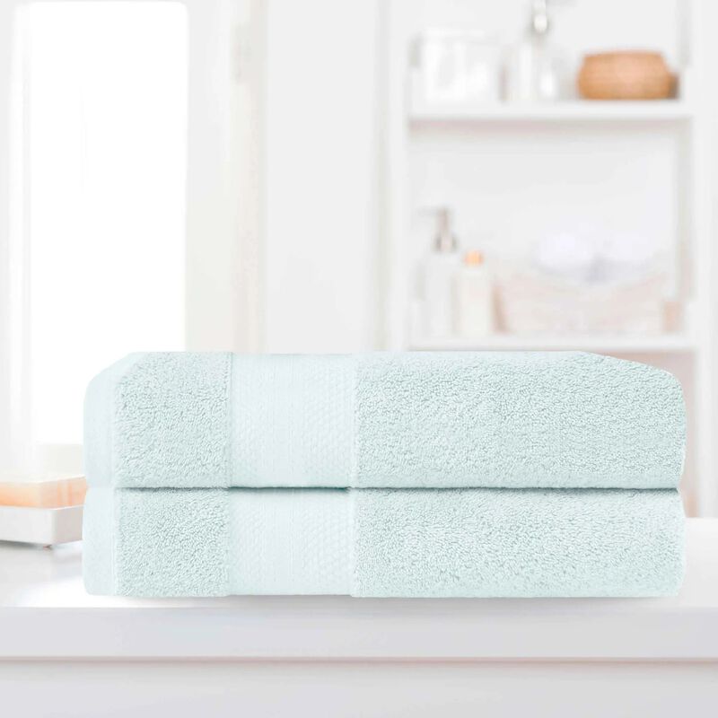 Turkish Cotton Bath Sheets 2-Piece Set &ndash; Soft, Plush & Absorbent image number 1
