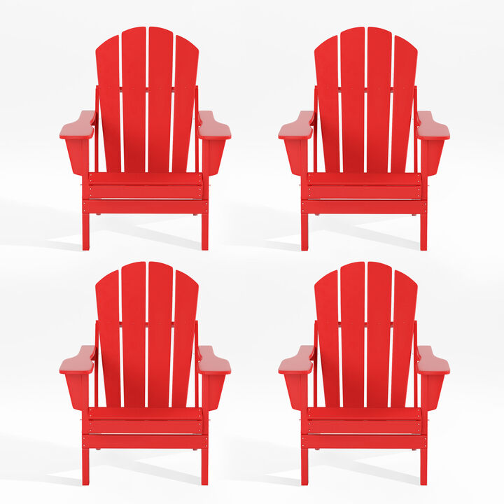 WestinTrends Outdoor Patio Folding Adirondack Chair (Set of 4)