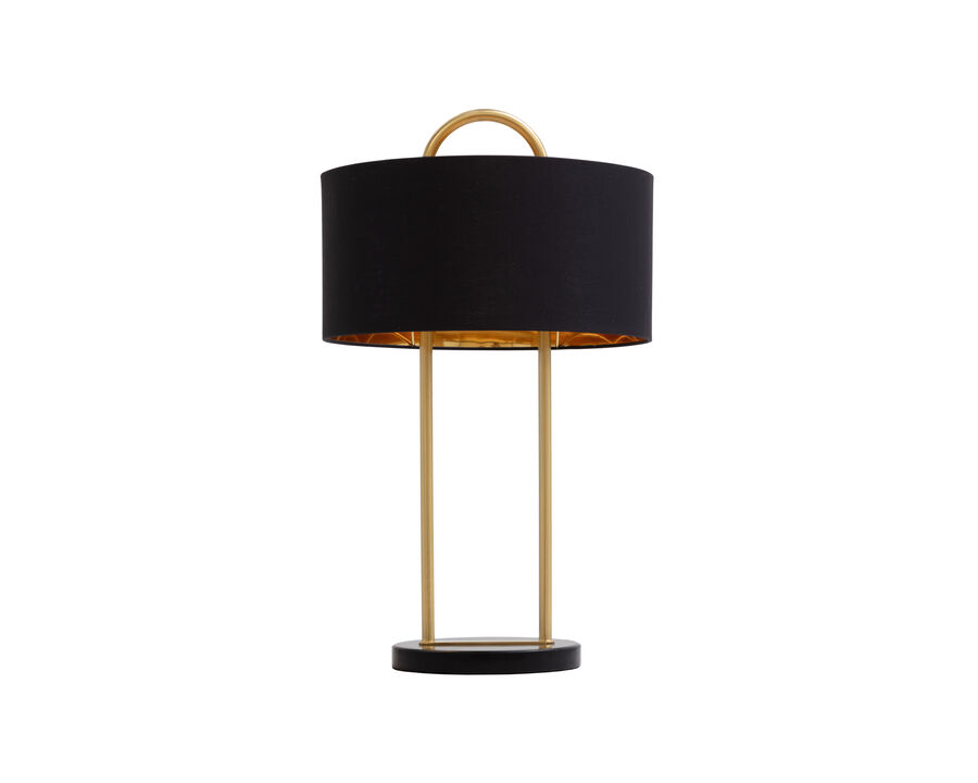 Briar Black Marble Matte Black Table Lamp