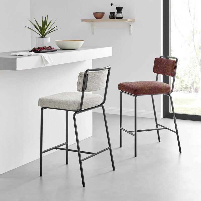 New Pacific Direct Zander Fabric Counter Stool, (Set of 4)