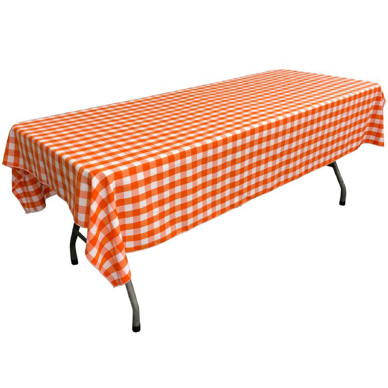 Polyester Checkered Tablecloth 60 by 90 Inch for Kitchen and Parties image number 0