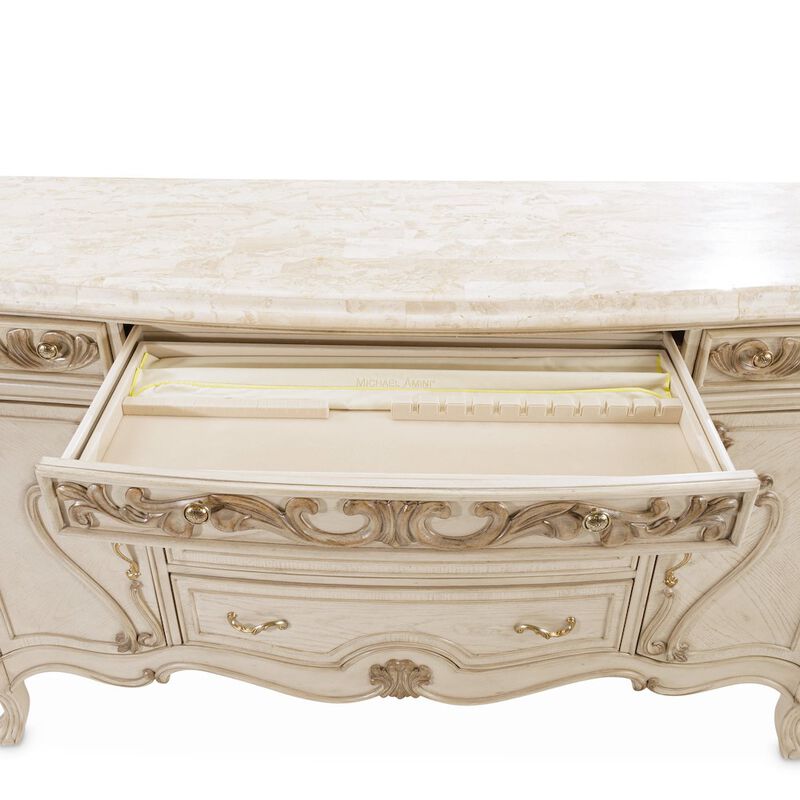 Michael Amini Platine de Royale Sideboard - Champagne