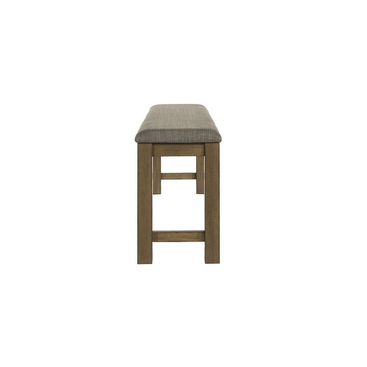Liberty Furniture Brook Bay Upholstered Counter Height Bench for Dining Room - Sandstone Brown