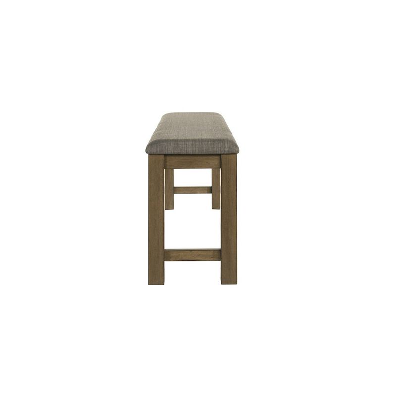Liberty Furniture Brook Bay Upholstered Counter Height Bench for Dining Room - Sandstone Brown image number 1