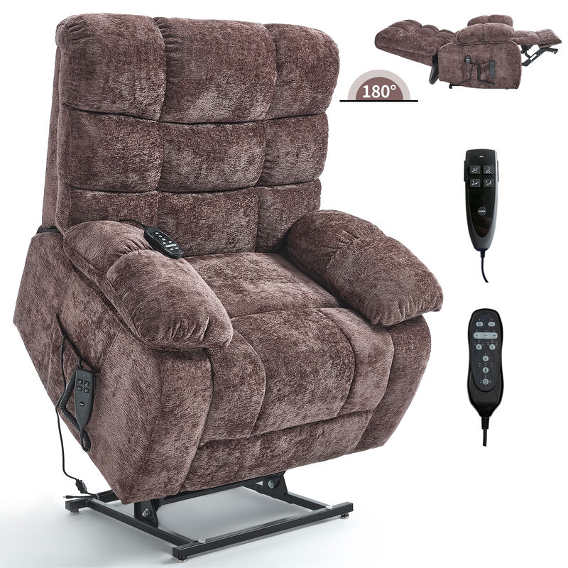 Heavy-Duty Lift Recliner Chair with Power-Remote, Heat & Massage