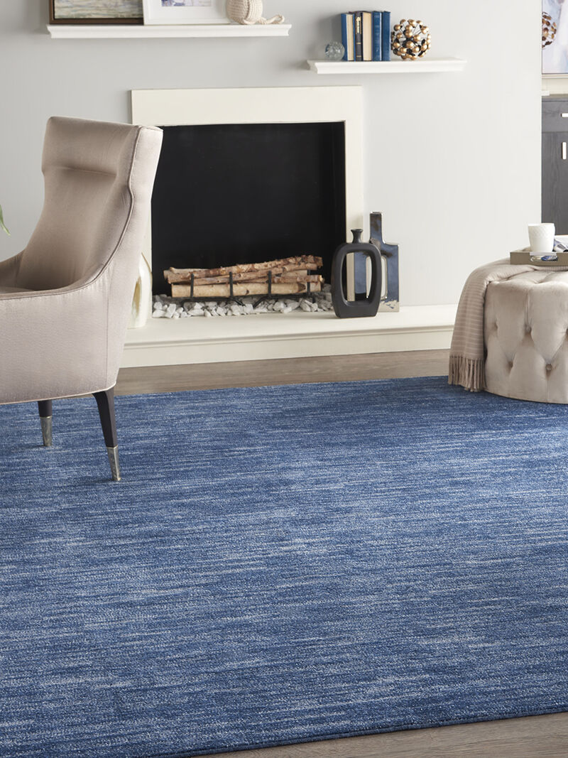 Nourison Essentials NRE01 Navy/Blue 7' x 10' Rug image number 7