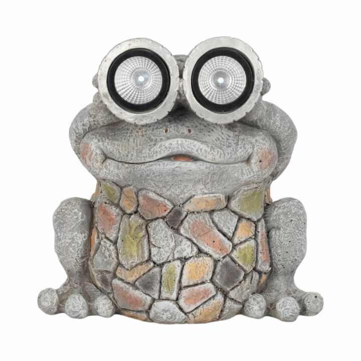 Frog w/Solar Goggles Statue