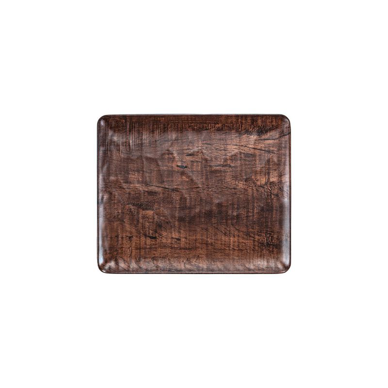 Turgla Composite 12.75" x 10.5" x h:0.5" Rectangular Brown Composite Platter
