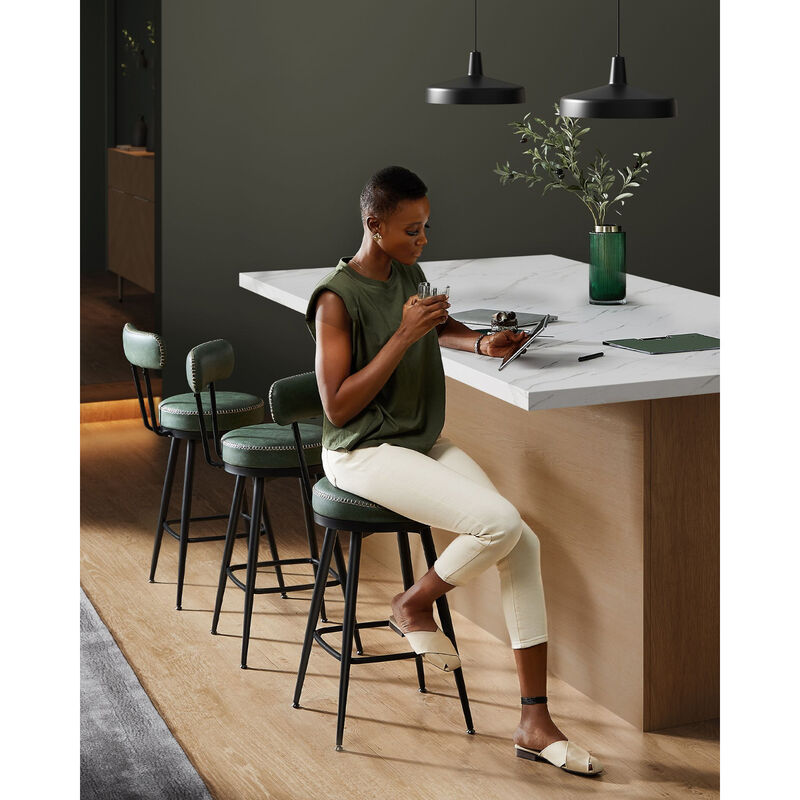 Comfortable Bar Stools Set of 2 for Dining Room or Counter Seating