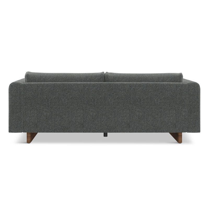 Jones 84 inch Wide Contemporary Sofa in Dark Grey Tightly Woven Performance Fabric