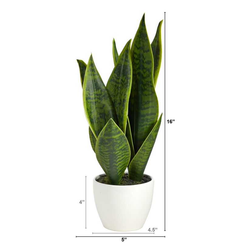 Hivvago 16" Sansevieria Artificial Plant
