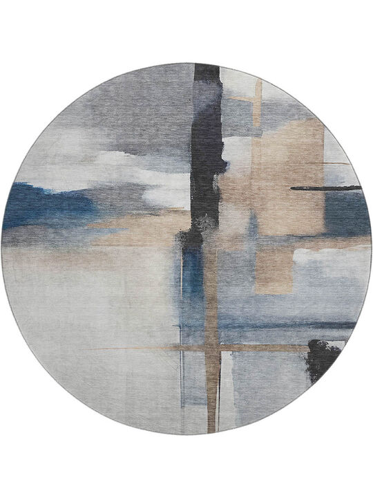 Ravenna RN9 Blue 8' Round Rug