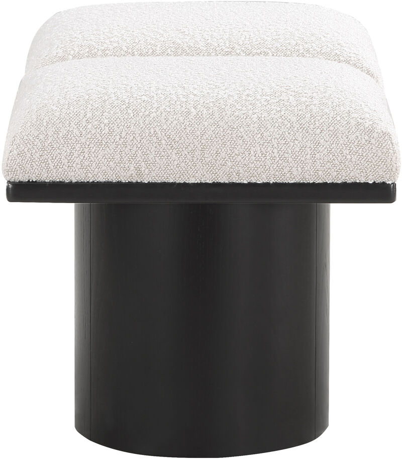Meridian Furniture Pavilion Cream Boucle Fabric Bench