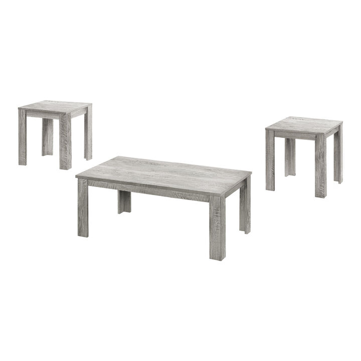 Hivvago Set of Three 44 Inch Gray Coffee Table