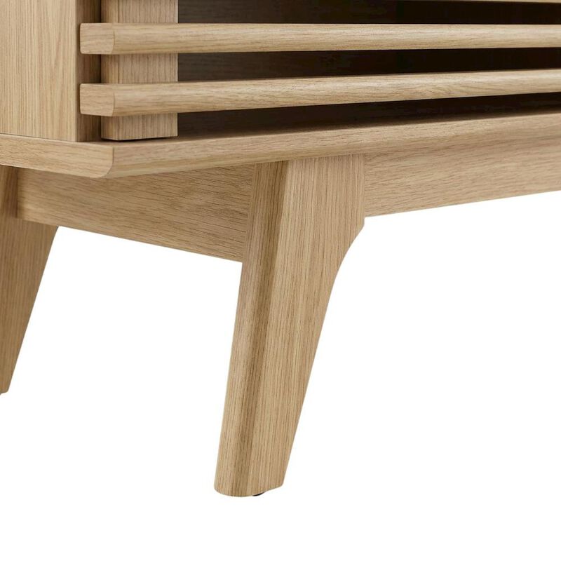 Brown Wood TV Console with Spacious Surface and Modern Design image number 6