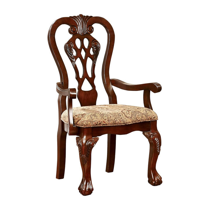 Mina 9pc Dining Table and Chair Set, 72-90 Inch Extendable Top, Brown - Benzara