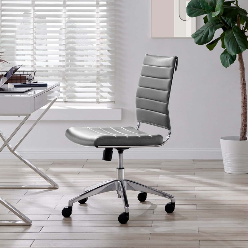 Modway Furniture - Jive Armless Mid Back Office Chair Gray
