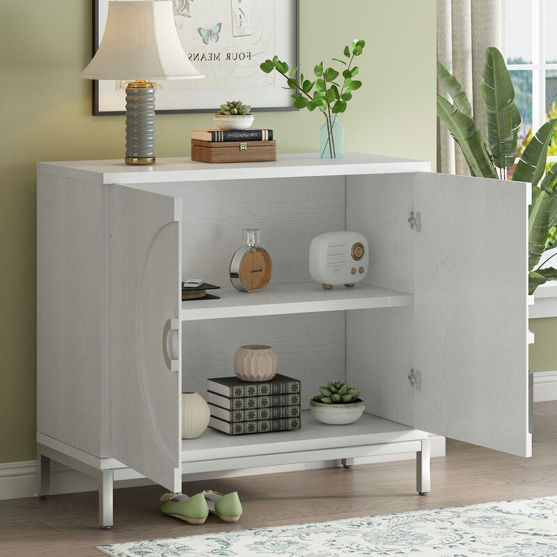 Merax Solid Accent Cabinet with Solid Wood Storage Cabinet