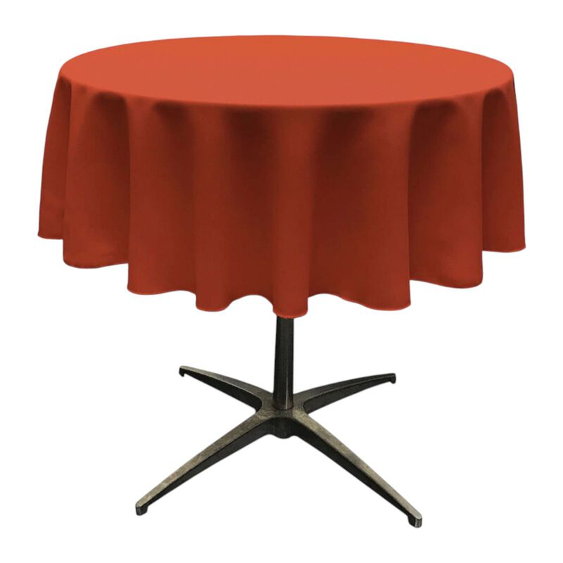 Polyester Poplin Round Tablecloth 51 Inch Dining Table Cover image number 0