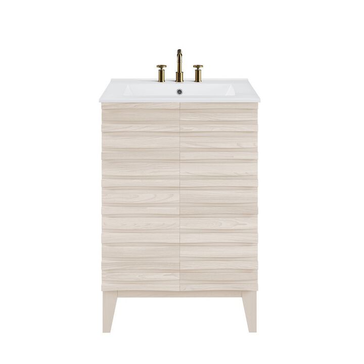 Cascade 24 in. Bathroom Vanity with 3-Hole Ceramic Sink Top