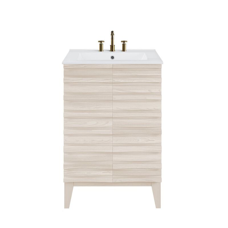 Cascade 24 in. Bathroom Vanity with 3-Hole Ceramic Sink Top image number 0