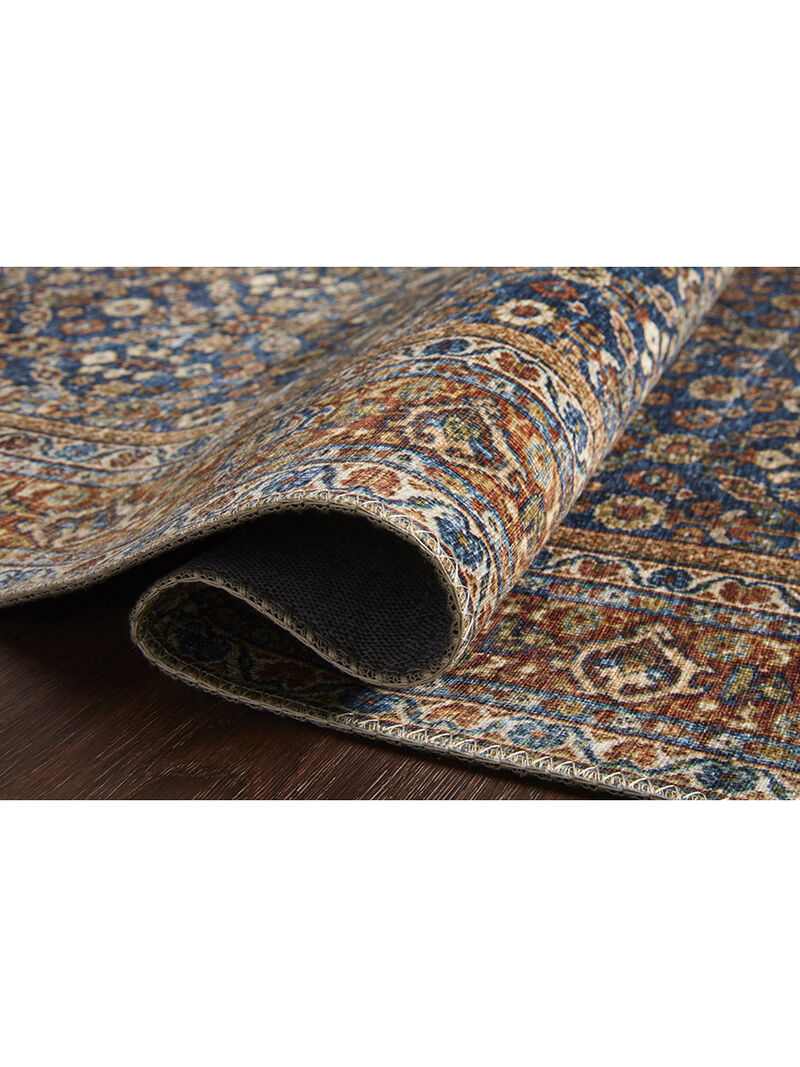 Layla LAY09 Cobalt Blue/Spice 5' x 7'6" Rug image number 5