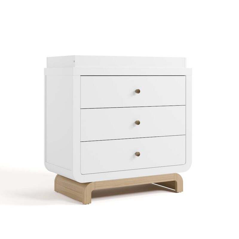 Santorini 3 Drawer Chest With Topper-White/Driftwood image number 2
