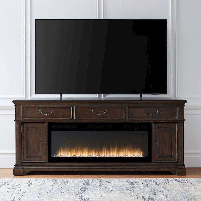 Liberty Furniture Arden Road Heated LED Fireplace TV Consoles 84 Inch - Satin Cherry image number 8